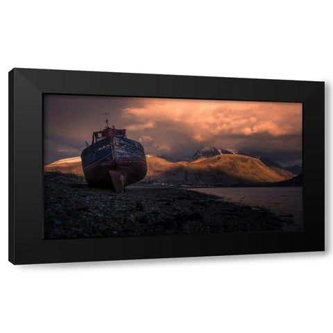 Wrecked! Black Modern Wood Framed Art Print with Double Matting by Deakin, Karen