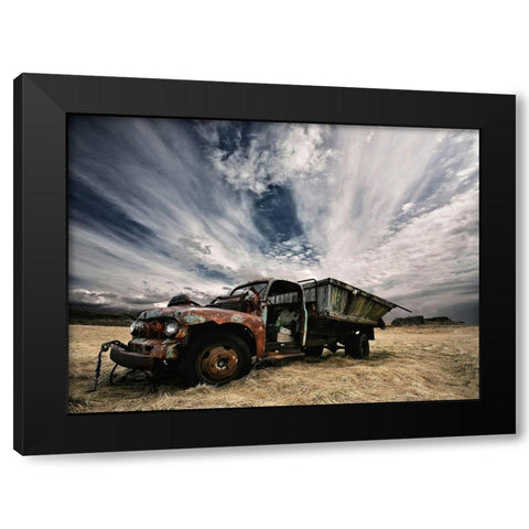 Rusty Truck Black Modern Wood Framed Art Print by H. Ingibergsson, Torsteinn