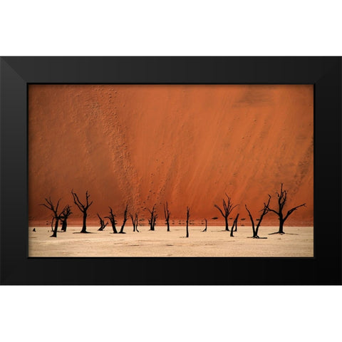 Deadvlei Black Modern Wood Framed Art Print by Hawerkamp, Hans-Wolfgang