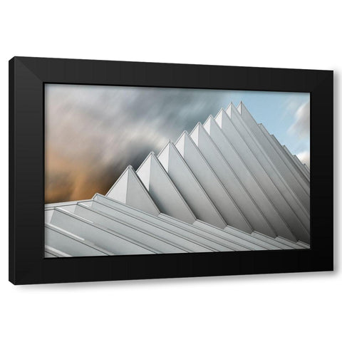 Pyramid Lille Ii Black Modern Wood Framed Art Print with Double Matting by Claes, Gilbert