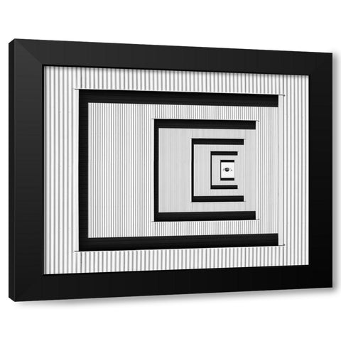 Eye Of Illusion Black Modern Wood Framed Art Print by Hammer, Jacqueline