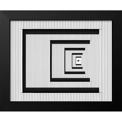 Eye Of Illusion Black Modern Wood Framed Art Print by Hammer, Jacqueline