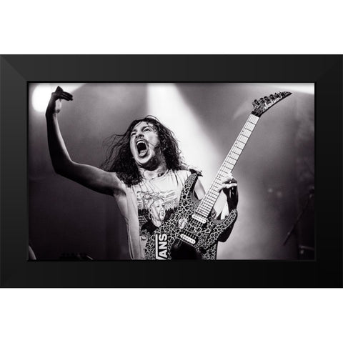 Lost Society Black Modern Wood Framed Art Print by Kamarainen, Jesse