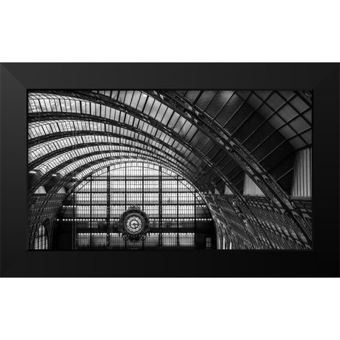 Lescargot Du Temps Black Modern Wood Framed Art Print by Pelissier, Marc