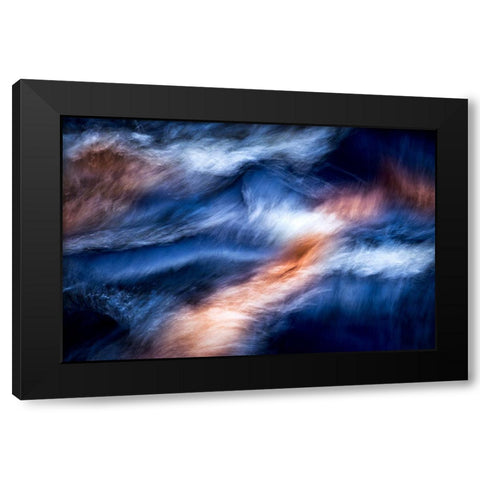 Dreamy Rapid Black Modern Wood Framed Art Print with Double Matting by Damsten, Petri