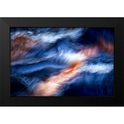 Dreamy Rapid Black Modern Wood Framed Art Print by Damsten, Petri
