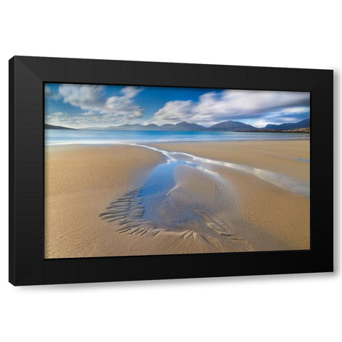 Luskentyre Black Modern Wood Framed Art Print by Marchegiani, Roberto