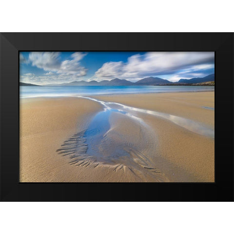 Luskentyre Black Modern Wood Framed Art Print by Marchegiani, Roberto