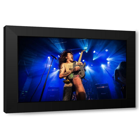 Lost Society Black Modern Wood Framed Art Print by Kamarainen, Jesse