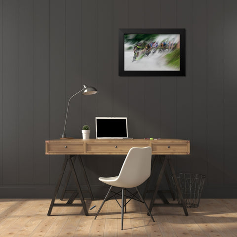 In Element Black Modern Wood Framed Art Print by Malovrh, Milan