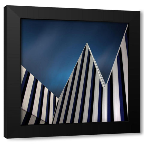 Tento Black Modern Wood Framed Art Print with Double Matting by Claes, Gilbert