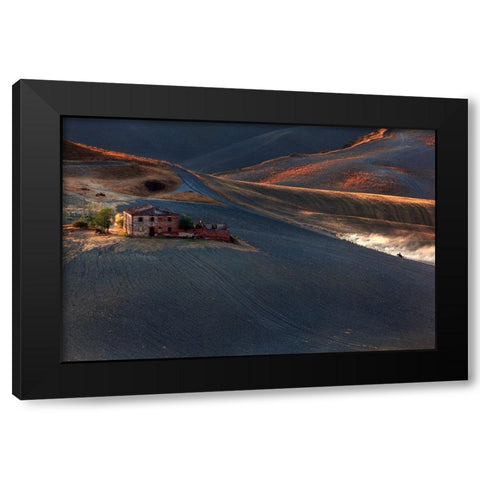 Il Gregge 5 Black Modern Wood Framed Art Print with Double Matting by Della Latta, Massimo