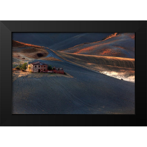 Il Gregge 5 Black Modern Wood Framed Art Print by Della Latta, Massimo