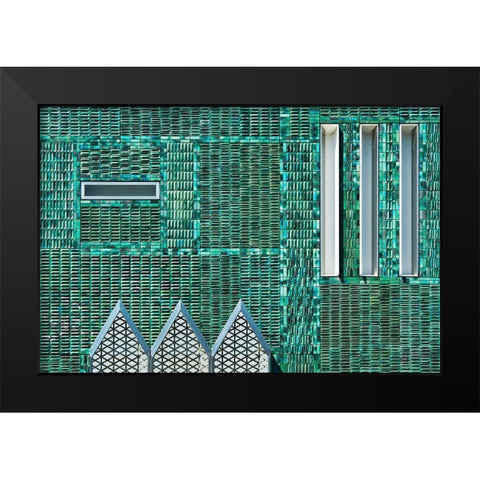 De Bijenkorf Black Modern Wood Framed Art Print by van Son, Greetje