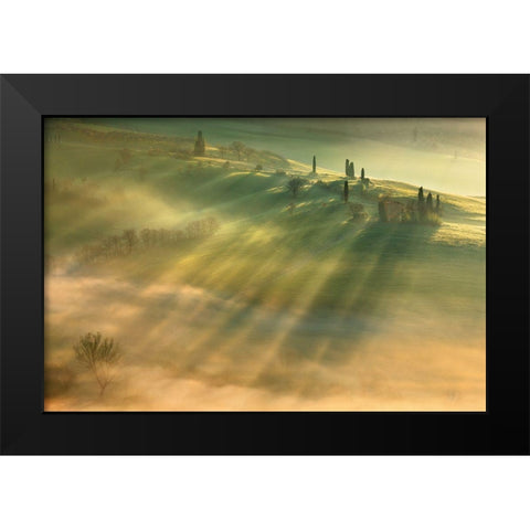 Mist... Black Modern Wood Framed Art Print by Browko, Krzysztof