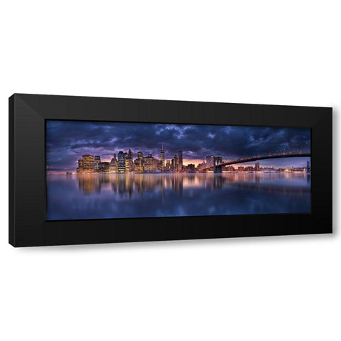 Nikon Pano Black Modern Wood Framed Art Print by Menghuailin