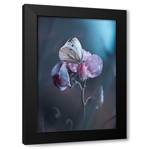 Tainted Love Black Modern Wood Framed Art Print by Bravin, Fabien