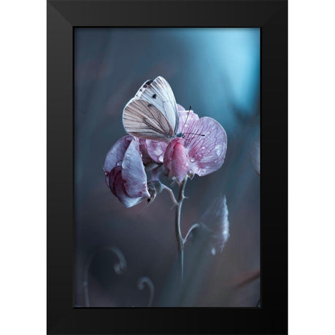 Tainted Love Black Modern Wood Framed Art Print by Bravin, Fabien