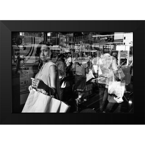 Wired Black Modern Wood Framed Art Print by Suzuki, Tatsuo