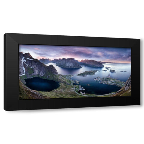 Sunrise Over Mt. Reinebringen-Norway Black Modern Wood Framed Art Print with Double Matting by Sevkovksij, Andrej