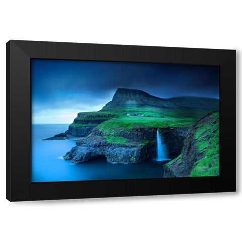 Gasadalur Black Modern Wood Framed Art Print with Double Matting by Cole, Trevor