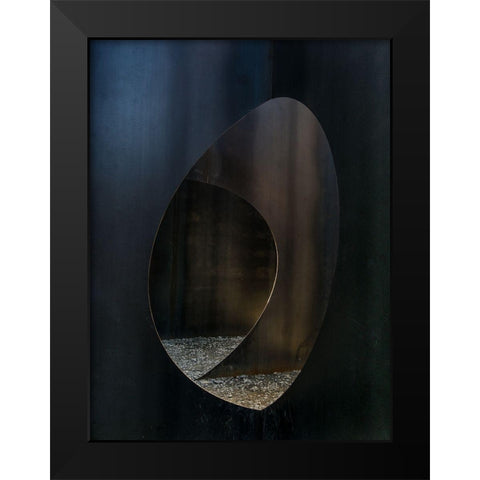 Oval Steel Black Modern Wood Framed Art Print by Vangindertael, Luc