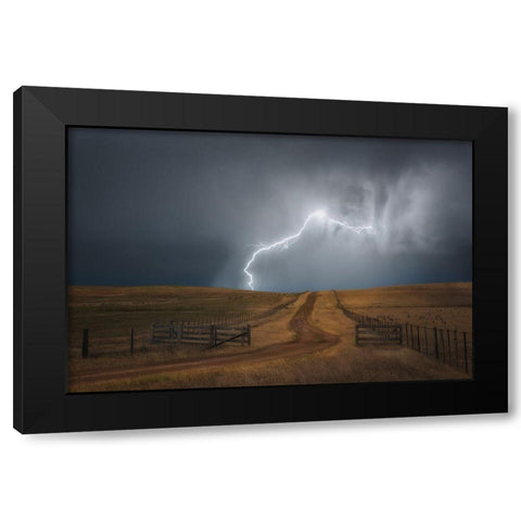 Midlands Mayhem Black Modern Wood Framed Art Print by Stephens, Jason