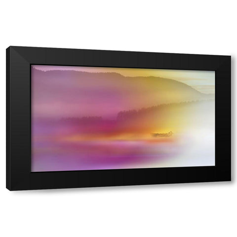 Watercolor Seascape Black Modern Wood Framed Art Print by Westum, Heidi