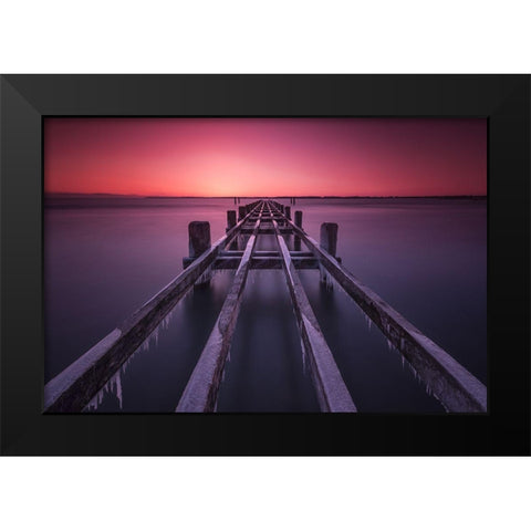 First Light Black Modern Wood Framed Art Print by Hoffmann, Raymond