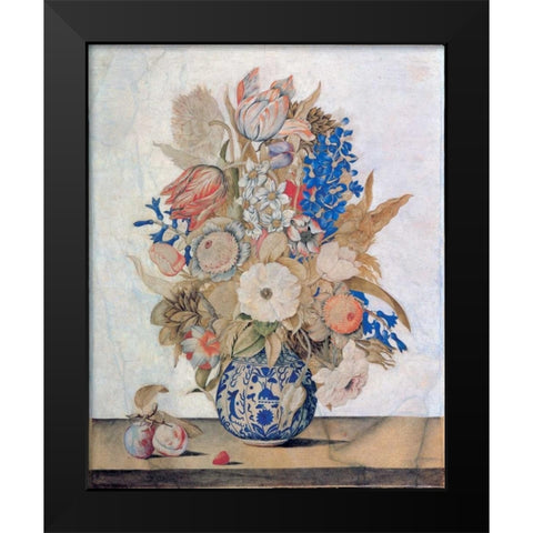 Florentine, Vase of Flowers Black Modern Wood Framed Art Print by Todini, Lorenzo