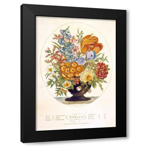 Spring Black Modern Wood Framed Art Print by OBrien, Charles