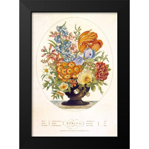 Spring Black Modern Wood Framed Art Print by OBrien, Charles