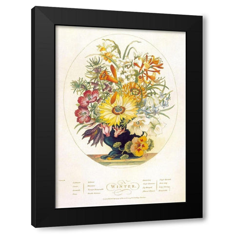 Winter Black Modern Wood Framed Art Print with Double Matting by Obrien, Charles