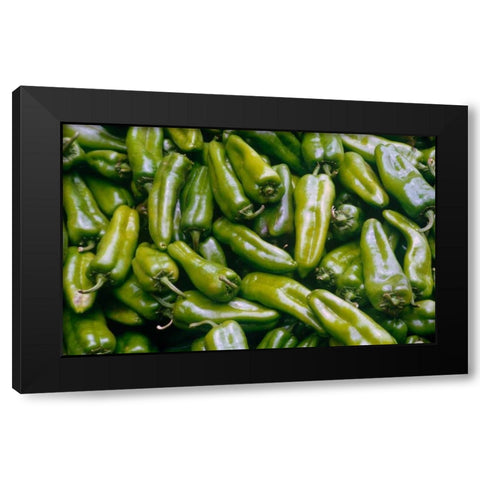 Green Chiles Black Modern Wood Framed Art Print by Blue, Cyril