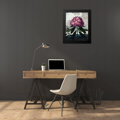 Rhododendron Black Modern Wood Framed Art Print by Thornton, Dr R