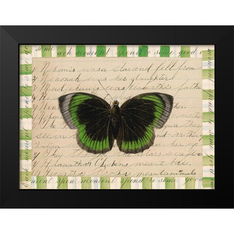 Butterfly Collage, Hiawatha Black Modern Wood Framed Art Print by Gould-Porter, William