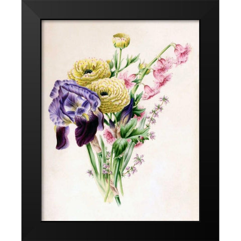 Iris Black Modern Wood Framed Art Print by Andrews, James