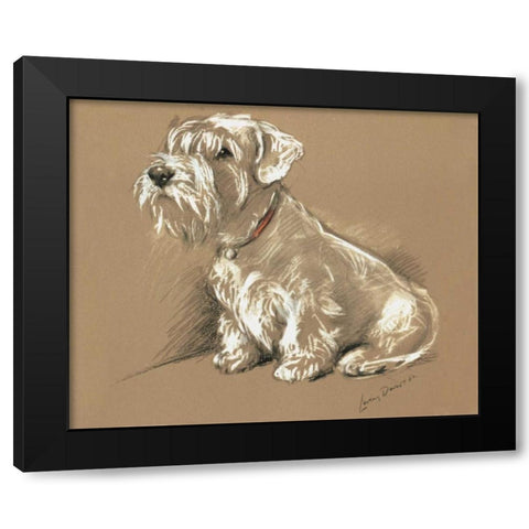 Terrier, Bundle Black Modern Wood Framed Art Print by Dawson, Lucy