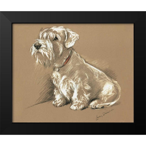 Terrier, Bundle Black Modern Wood Framed Art Print by Dawson, Lucy