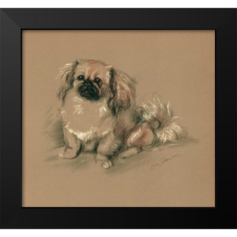 Pekinese, Koko Black Modern Wood Framed Art Print by Dawson, Lucy