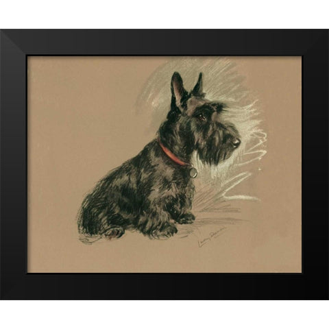 Scottish Terrier, Nanette Black Modern Wood Framed Art Print by Dawson, Lucy