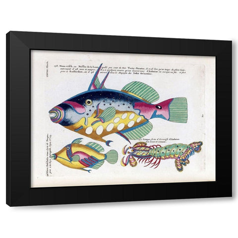 Poisson de la Lune Black Modern Wood Framed Art Print by Renard, Louis