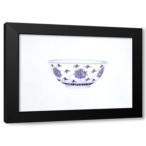Lotus Blossom Bowl Black Modern Wood Framed Art Print by Anderton, Caroline