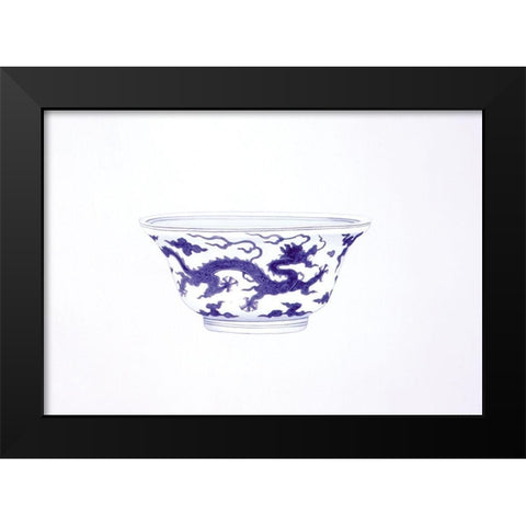 Dragon Bowl Black Modern Wood Framed Art Print by Anderton, Caroline