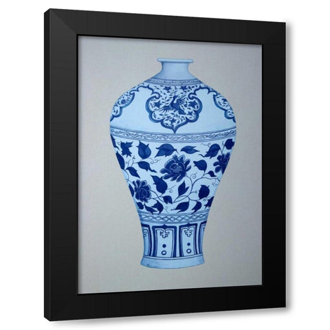 Ming, Passion Flower Vase Black Modern Wood Framed Art Print with Double Matting by Anderton, Caroline