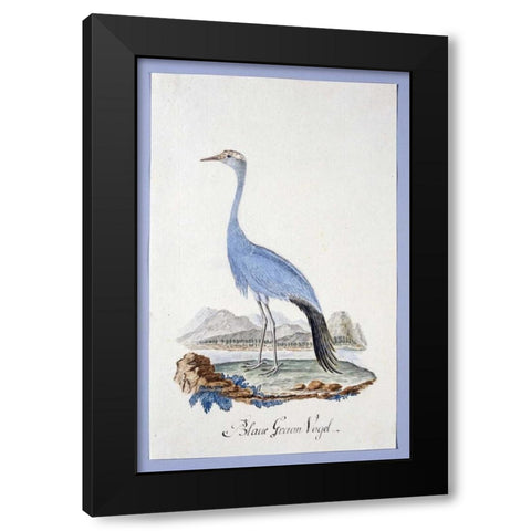 Blue Bird Black Modern Wood Framed Art Print with Double Matting by Gordon, Robert J.