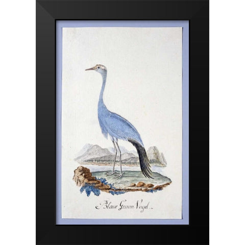 Blue Bird Black Modern Wood Framed Art Print by Gordon, Robert J.