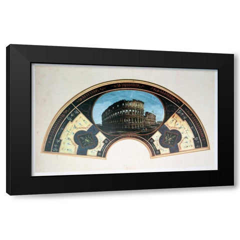 The Colosseum Black Modern Wood Framed Art Print by Bigatti, Tommaso