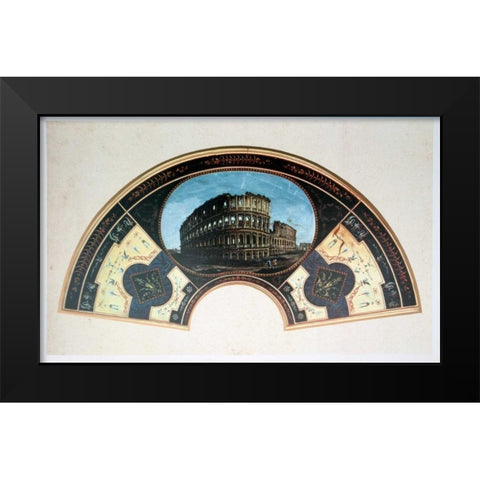 The Colosseum Black Modern Wood Framed Art Print by Bigatti, Tommaso