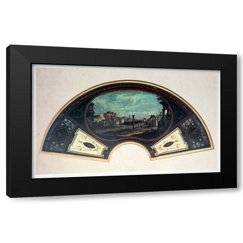 The Roman Forum Black Modern Wood Framed Art Print with Double Matting by Bigatti, Tommaso